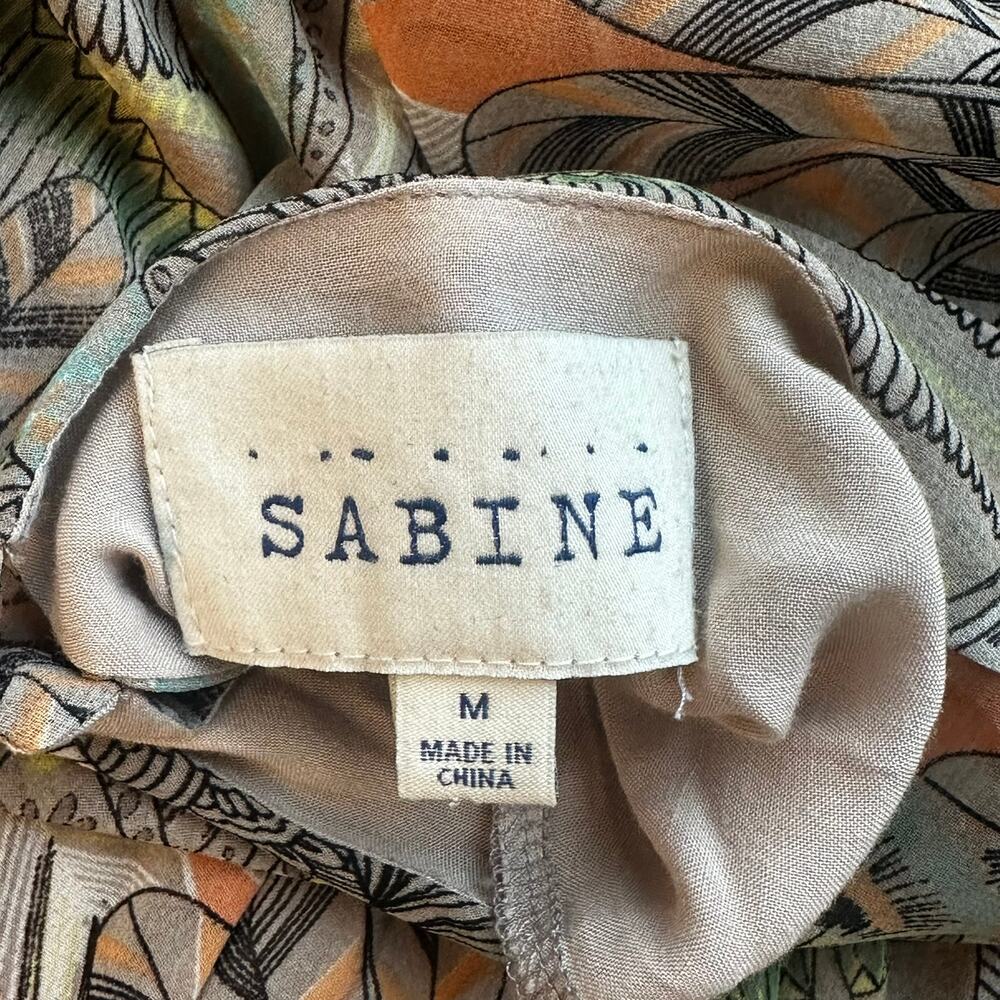 Sabine Boho Geometric Print Blouson Mini Dress Multicolor Women’s M - Picture 5 of 6